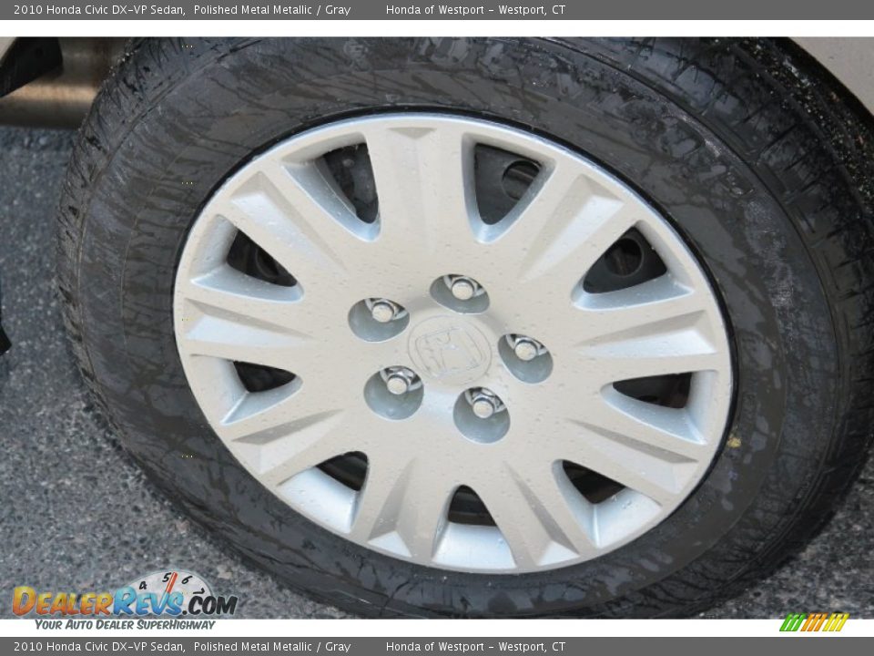 2010 Honda Civic DX-VP Sedan Polished Metal Metallic / Gray Photo #16