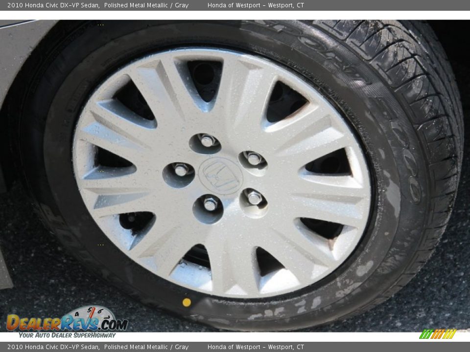 2010 Honda Civic DX-VP Sedan Polished Metal Metallic / Gray Photo #17