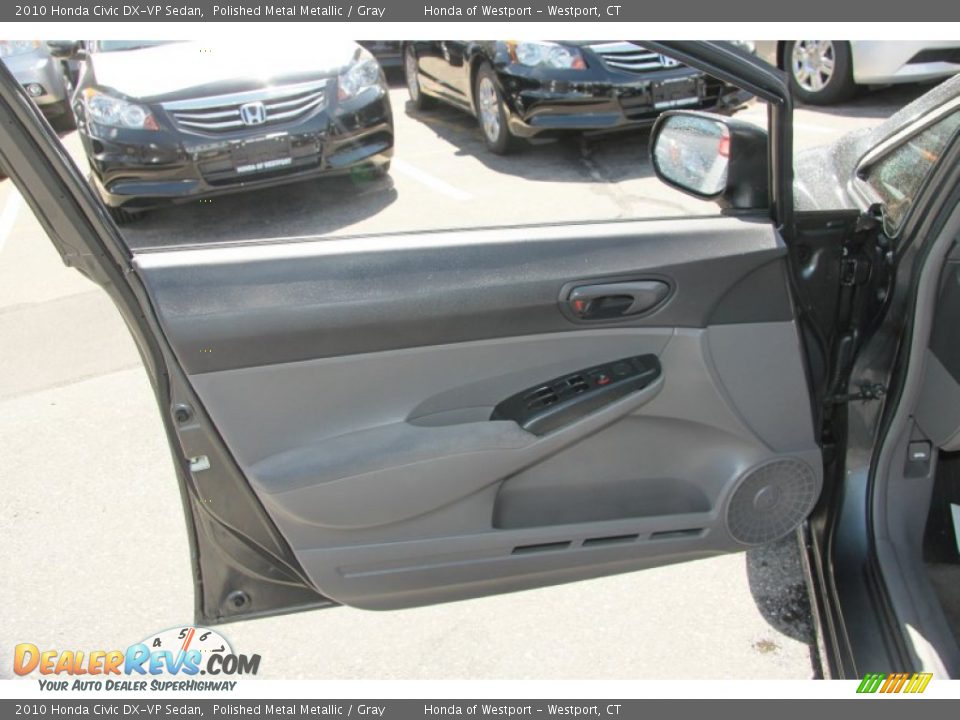 2010 Honda Civic DX-VP Sedan Polished Metal Metallic / Gray Photo #21