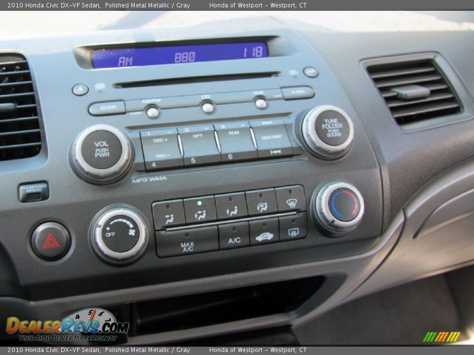 2010 Honda Civic DX-VP Sedan Polished Metal Metallic / Gray Photo #22