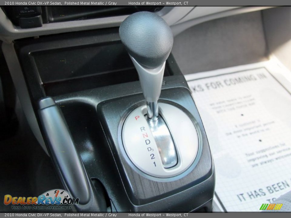 2010 Honda Civic DX-VP Sedan Polished Metal Metallic / Gray Photo #23