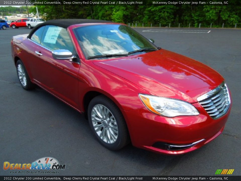 2012 Chrysler 200 Limited Convertible Deep Cherry Red Crystal Pearl Coat / Black/Light Frost Photo #2