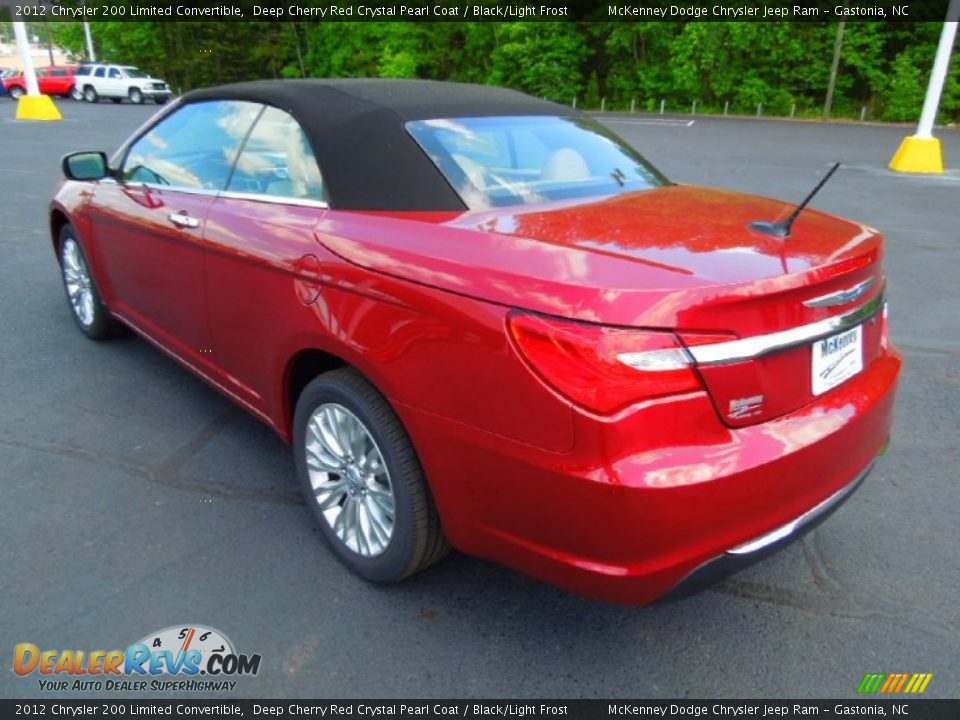 2012 Chrysler 200 Limited Convertible Deep Cherry Red Crystal Pearl Coat / Black/Light Frost Photo #5