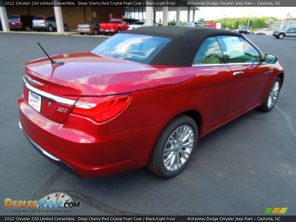 2012 Chrysler 200 Limited Convertible Deep Cherry Red Crystal Pearl Coat / Black/Light Frost Photo #6