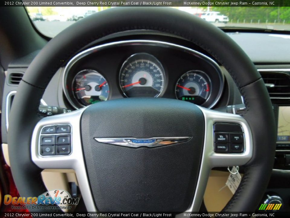 2012 Chrysler 200 Limited Convertible Deep Cherry Red Crystal Pearl Coat / Black/Light Frost Photo #13