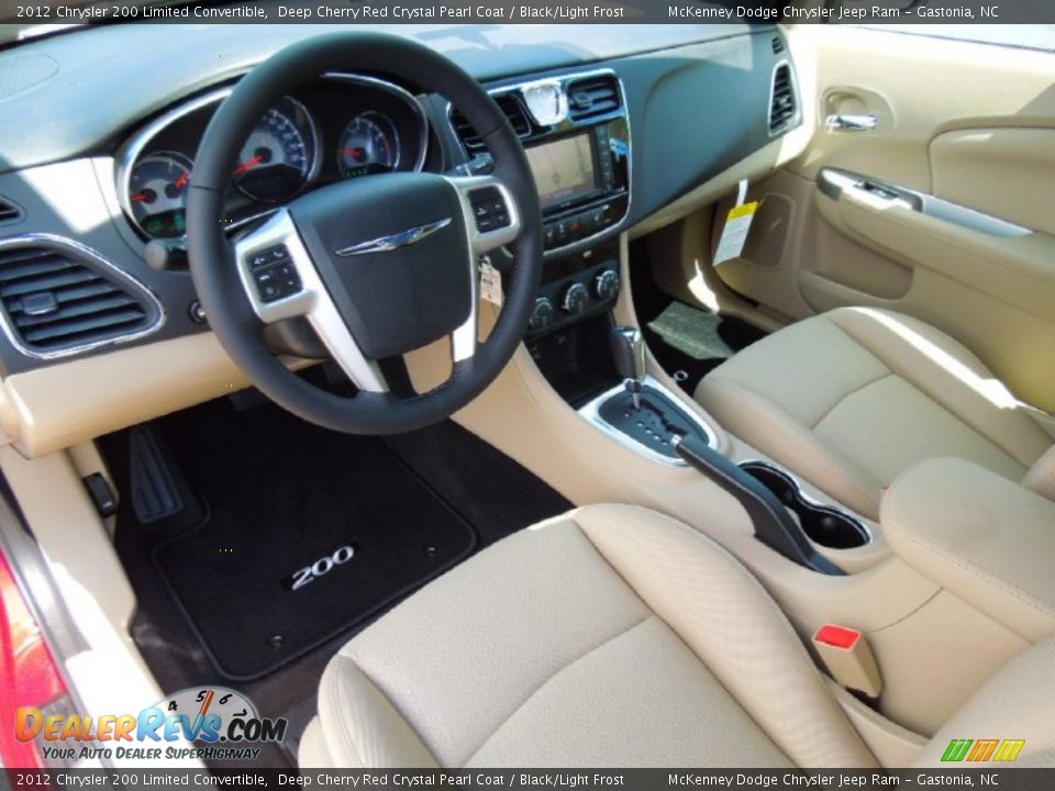 Black/Light Frost Interior - 2012 Chrysler 200 Limited Convertible Photo #22