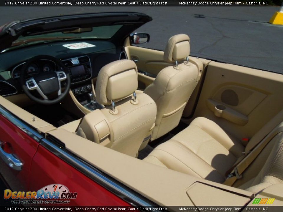 2012 Chrysler 200 Limited Convertible Deep Cherry Red Crystal Pearl Coat / Black/Light Frost Photo #24