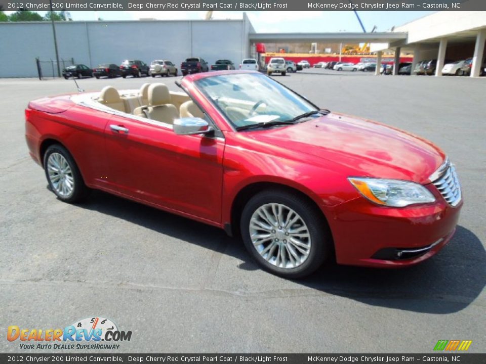 2012 Chrysler 200 Limited Convertible Deep Cherry Red Crystal Pearl Coat / Black/Light Frost Photo #26
