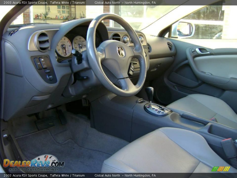 2003 Acura RSX Sports Coupe Taffeta White / Titanium Photo #17