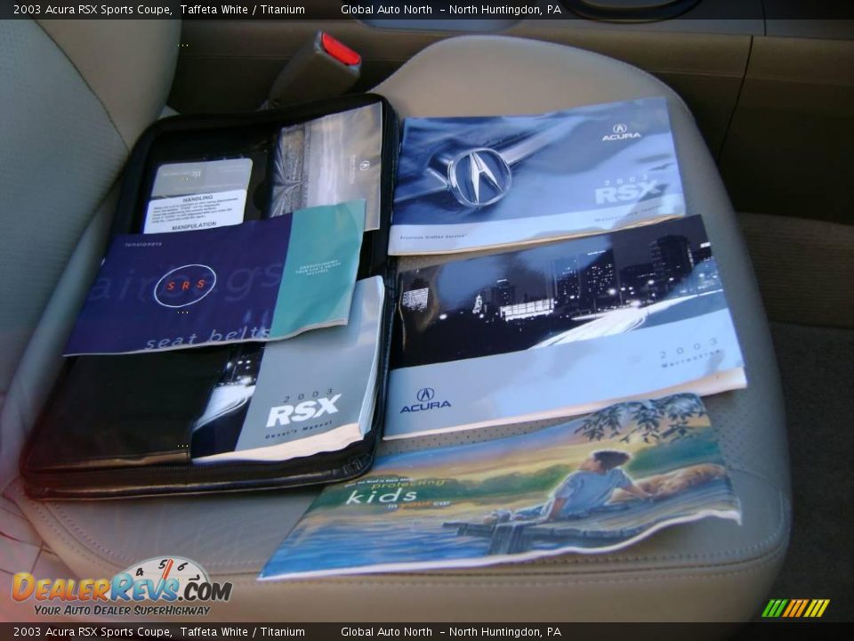 2003 Acura RSX Sports Coupe Taffeta White / Titanium Photo #26