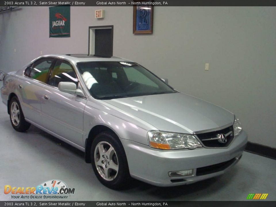 2003 Acura TL 3.2 Satin Silver Metallic / Ebony Photo #7