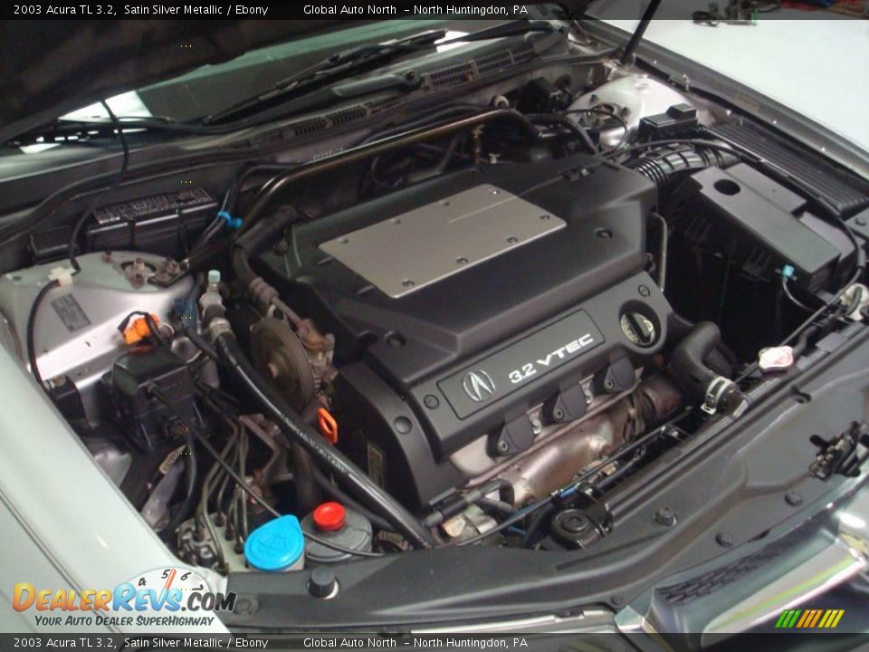 2003 Acura TL 3.2 Satin Silver Metallic / Ebony Photo #10