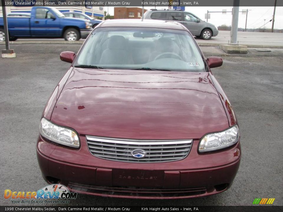 1998 Chevrolet Malibu Sedan Dark Carmine Red Metallic / Medum Gray Photo #8