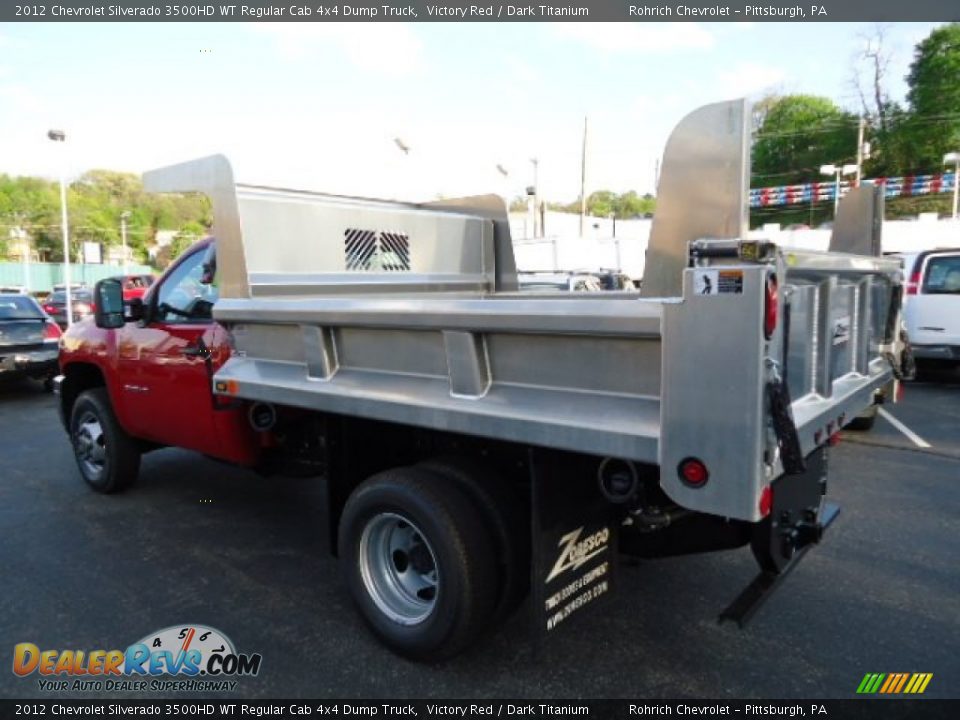 2012 Chevrolet Silverado 3500HD WT Regular Cab 4x4 Dump Truck Victory Red / Dark Titanium Photo #2