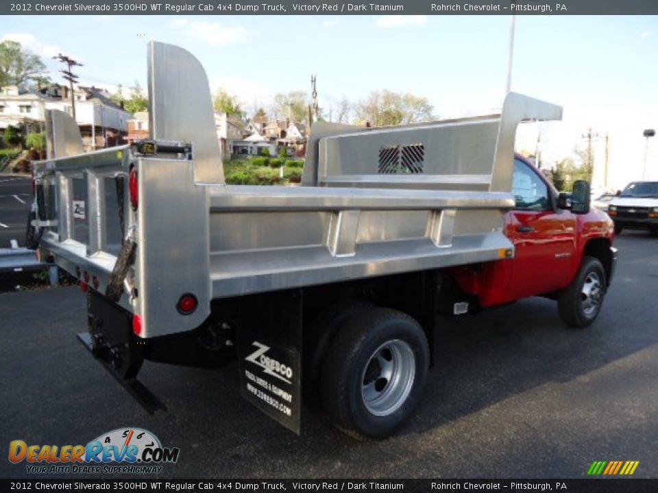 2012 Chevrolet Silverado 3500HD WT Regular Cab 4x4 Dump Truck Victory Red / Dark Titanium Photo #4