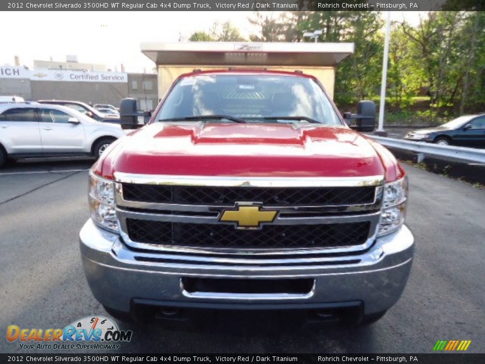 2012 Chevrolet Silverado 3500HD WT Regular Cab 4x4 Dump Truck Victory Red / Dark Titanium Photo #7