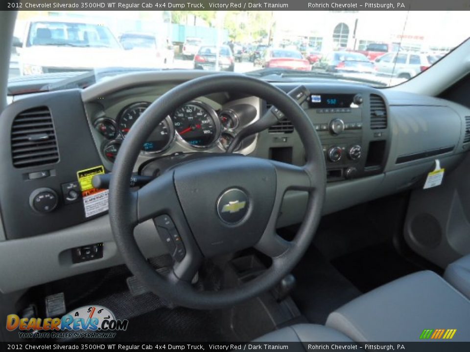 2012 Chevrolet Silverado 3500HD WT Regular Cab 4x4 Dump Truck Victory Red / Dark Titanium Photo #14