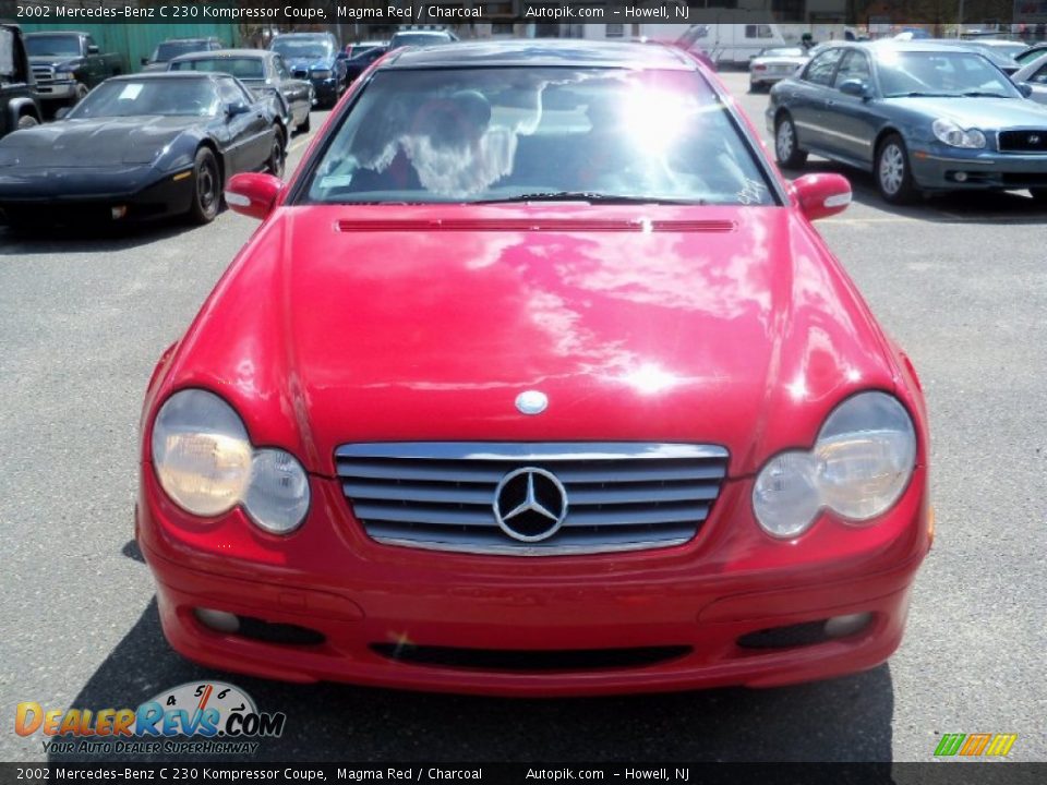 2002 Mercedes-Benz C 230 Kompressor Coupe Magma Red / Charcoal Photo #1