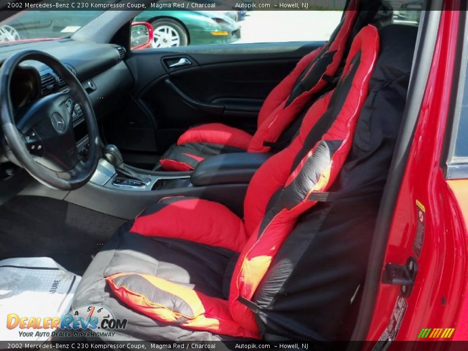 2002 Mercedes-Benz C 230 Kompressor Coupe Magma Red / Charcoal Photo #9