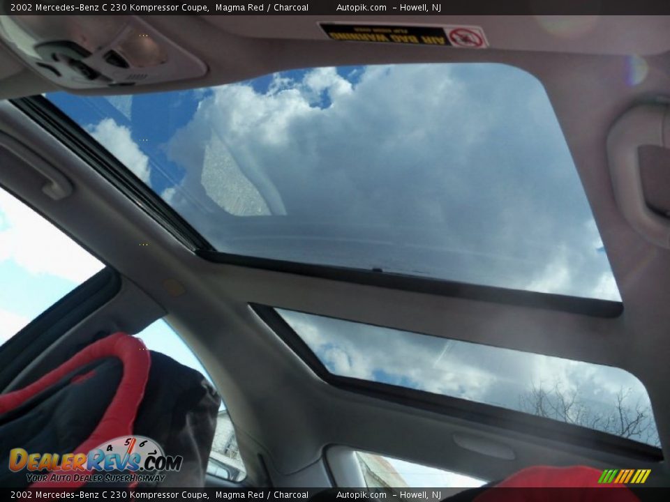 2002 Mercedes-Benz C 230 Kompressor Coupe Magma Red / Charcoal Photo #12