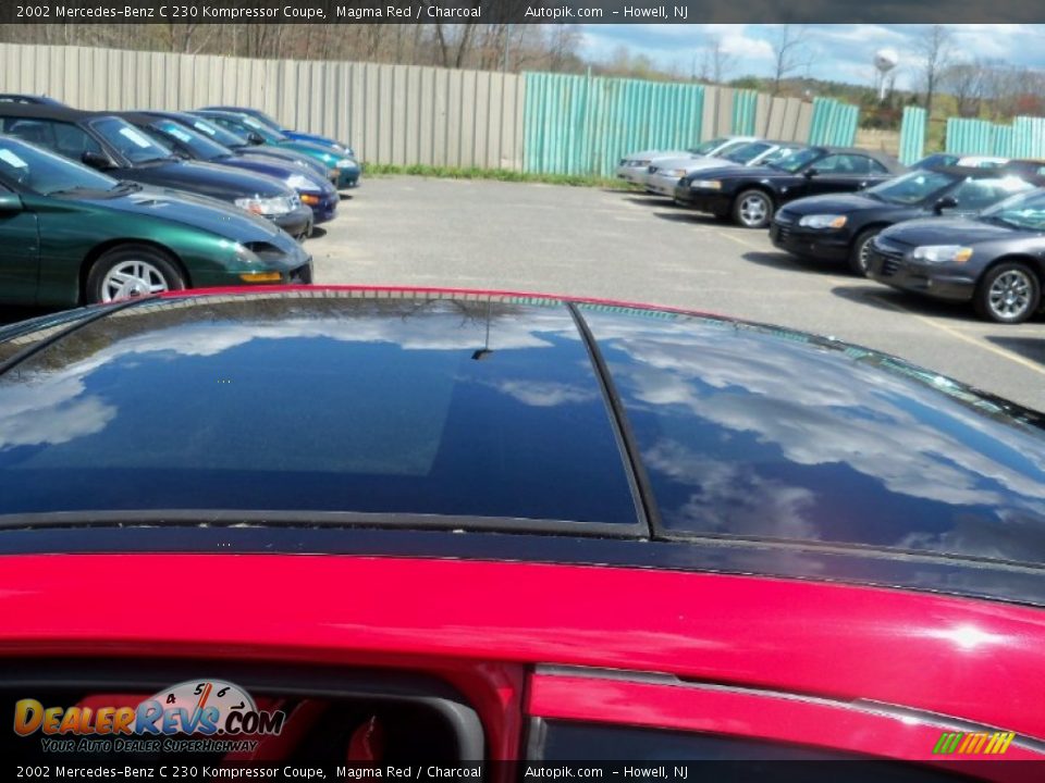 2002 Mercedes-Benz C 230 Kompressor Coupe Magma Red / Charcoal Photo #13