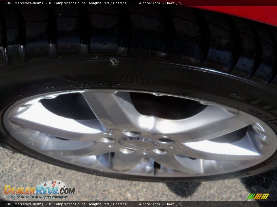 2002 Mercedes-Benz C 230 Kompressor Coupe Magma Red / Charcoal Photo #14