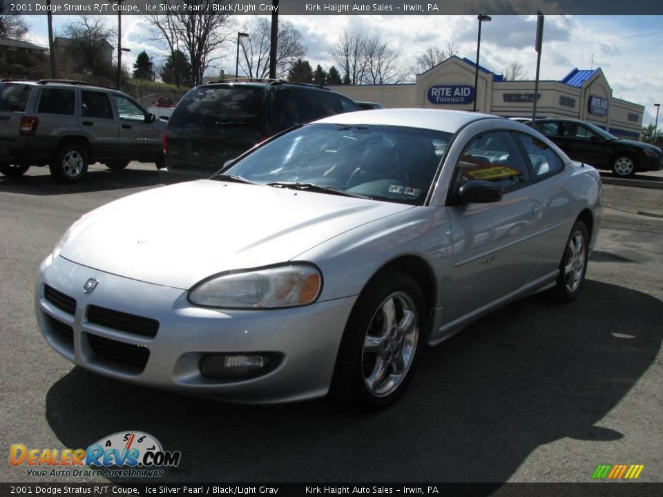 2001 Dodge Stratus R/T Coupe Ice Silver Pearl / Black/Light Gray Photo #9
