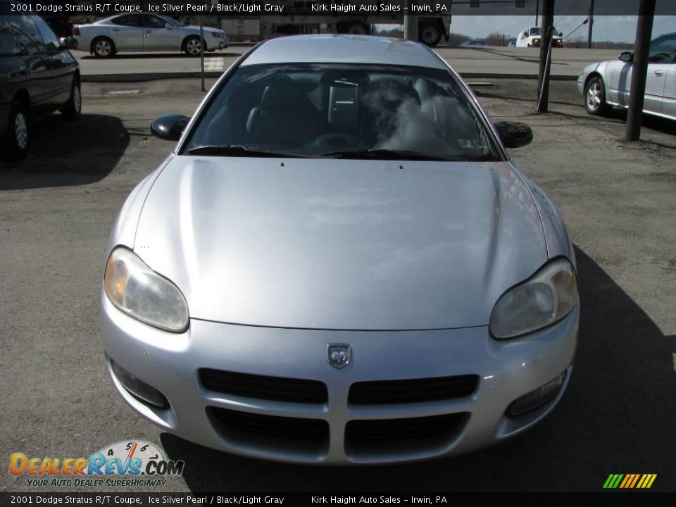 2001 Dodge Stratus R/T Coupe Ice Silver Pearl / Black/Light Gray Photo #10