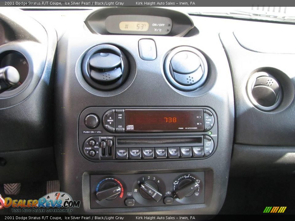 2001 Dodge Stratus R/T Coupe Ice Silver Pearl / Black/Light Gray Photo #17