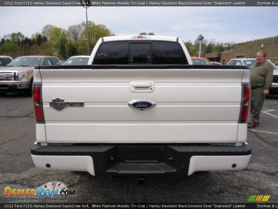 2012 Ford F150 Harley-Davidson SuperCrew 4x4 White Platinum Metallic Tri-Coat / Harley-Davidson Black/Smoked Silver 