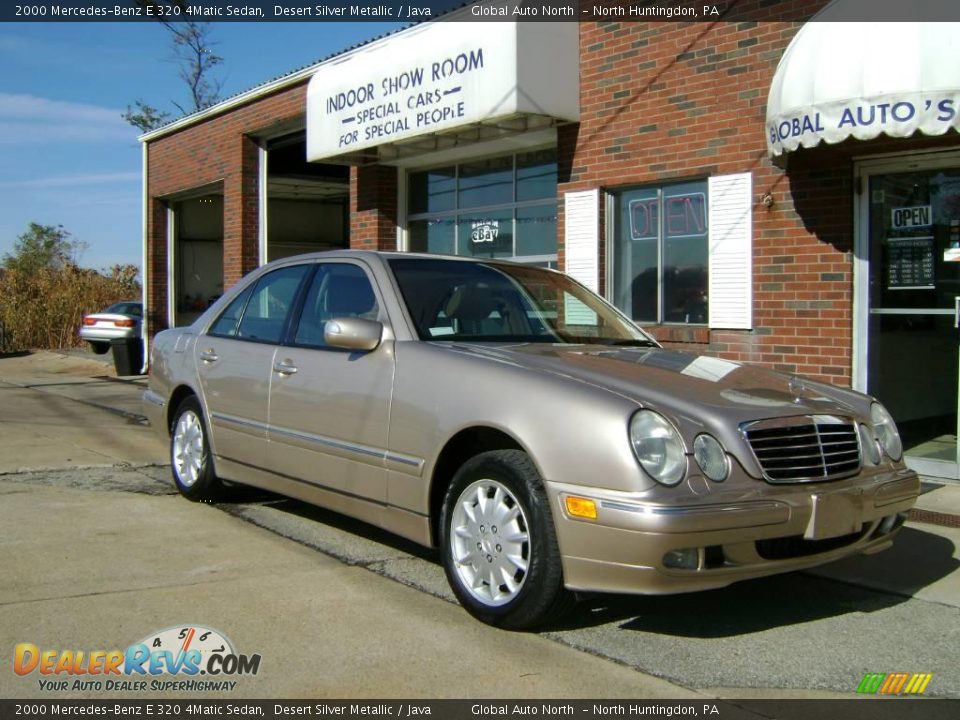 2000 Mercedes-Benz E 320 4Matic Sedan Desert Silver Metallic / Java Photo #6