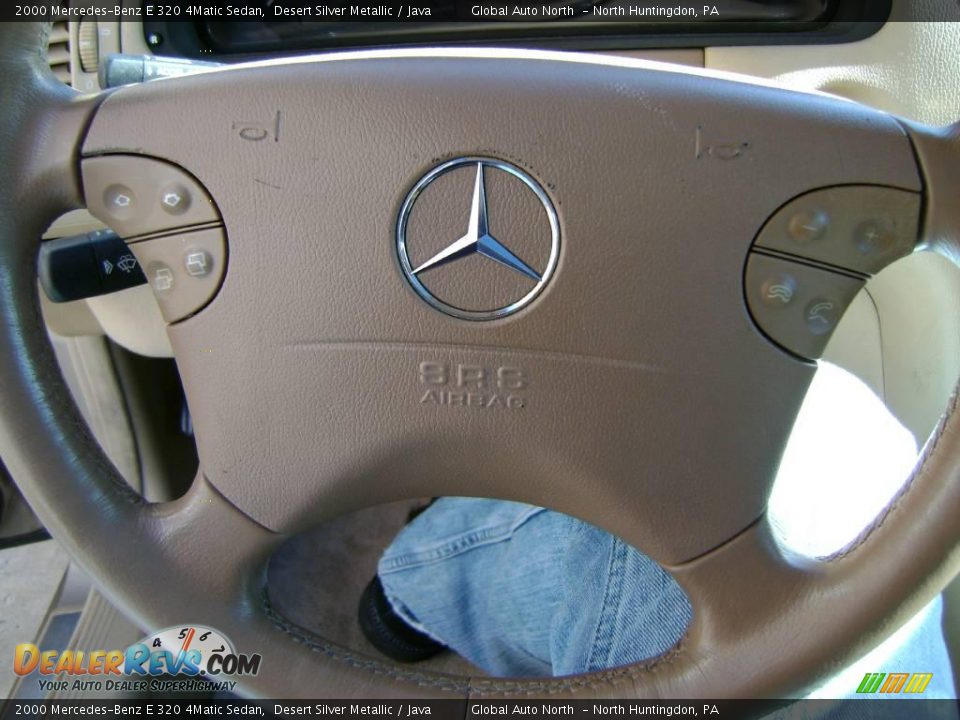 2000 Mercedes-Benz E 320 4Matic Sedan Desert Silver Metallic / Java Photo #16