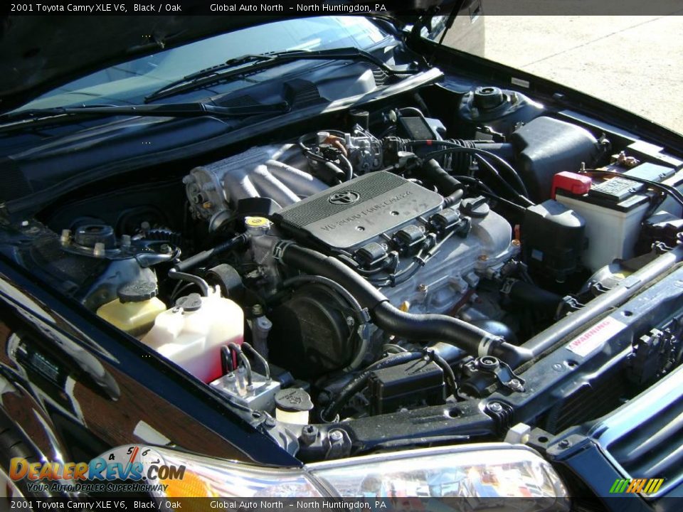 2001 Toyota Camry XLE V6 Black / Oak Photo #8