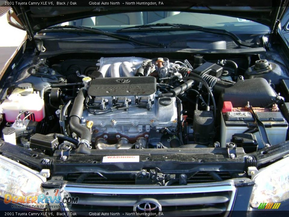 2001 Toyota Camry XLE V6 Black / Oak Photo #9