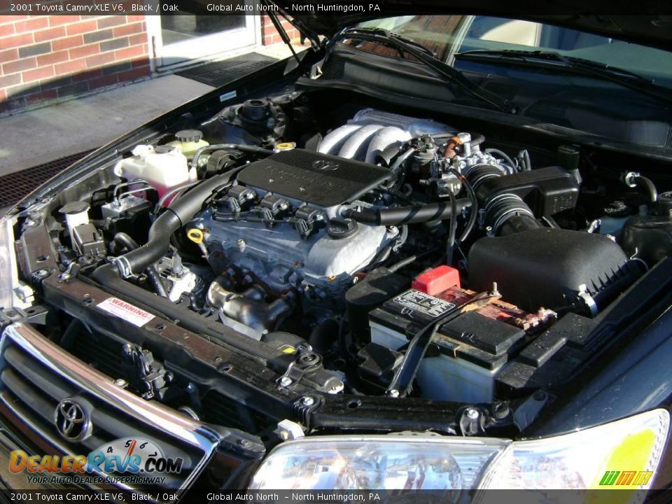 2001 Toyota Camry XLE V6 Black / Oak Photo #10