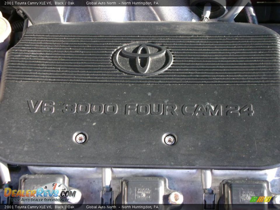 2001 Toyota Camry XLE V6 Black / Oak Photo #12