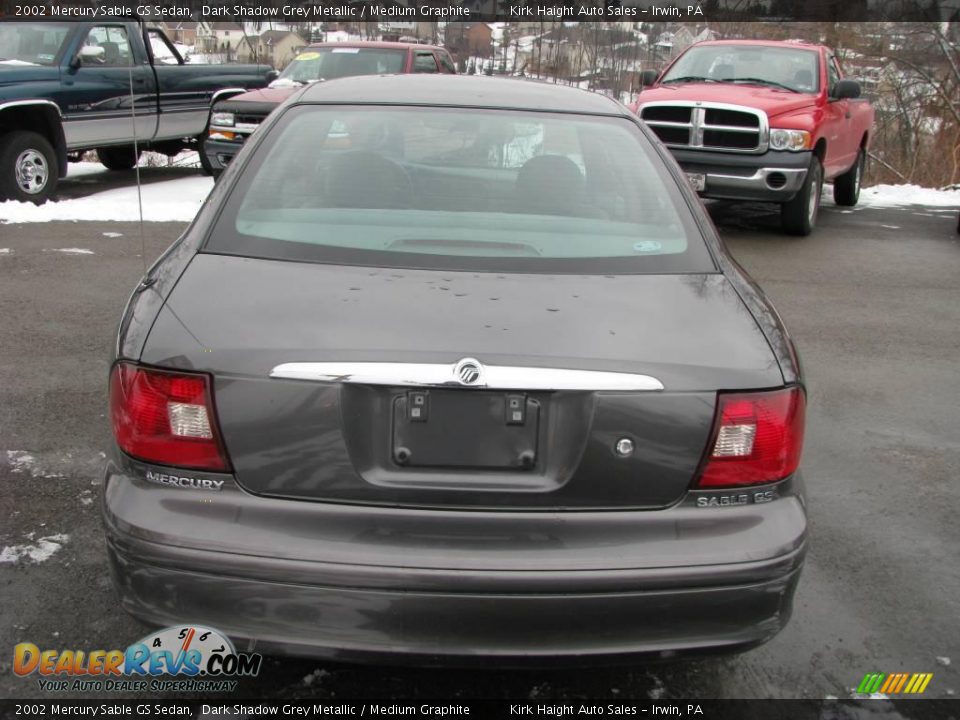 2002 Mercury Sable GS Sedan Dark Shadow Grey Metallic / Medium Graphite Photo #4