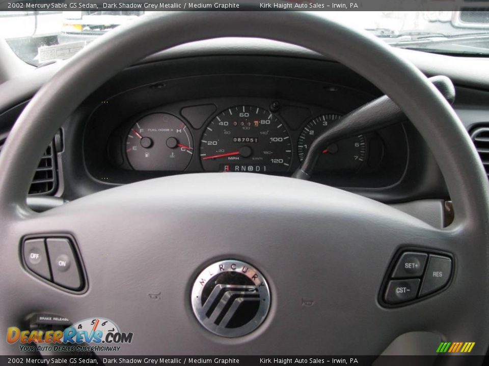 2002 Mercury Sable GS Sedan Dark Shadow Grey Metallic / Medium Graphite Photo #11