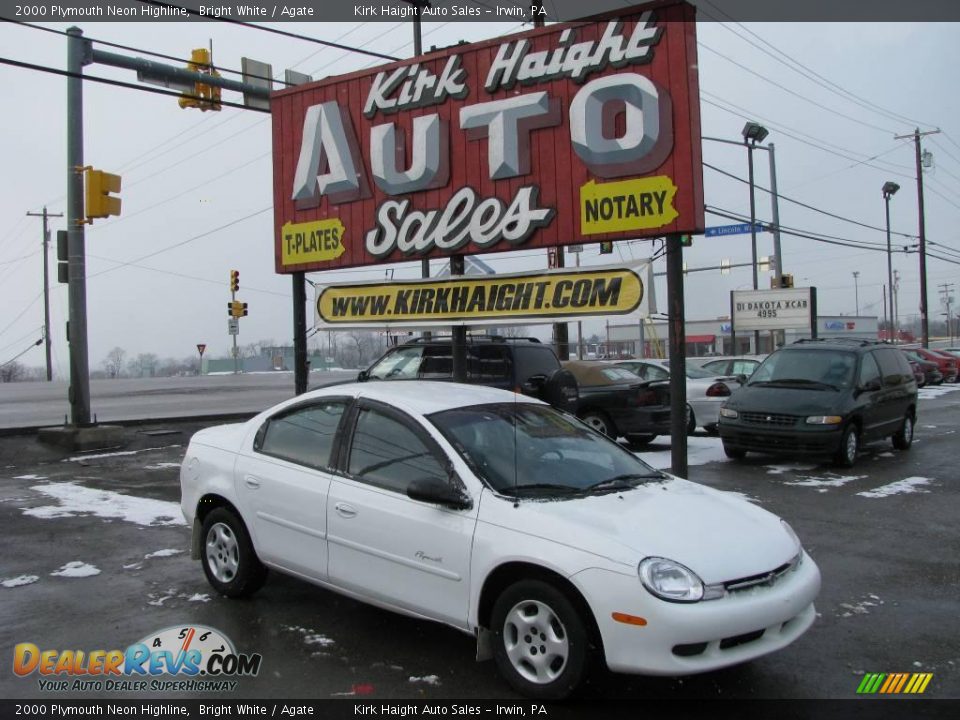 2000 Plymouth Neon Highline Bright White / Agate Photo #1