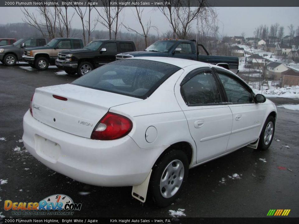 2000 Plymouth Neon Highline Bright White / Agate Photo #5