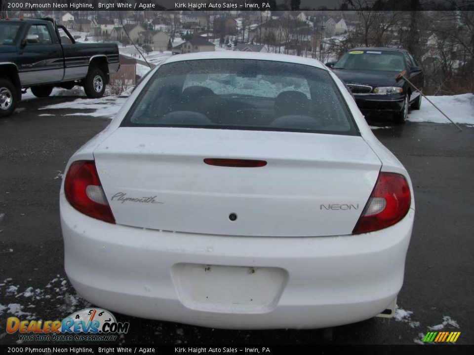 2000 Plymouth Neon Highline Bright White / Agate Photo #6