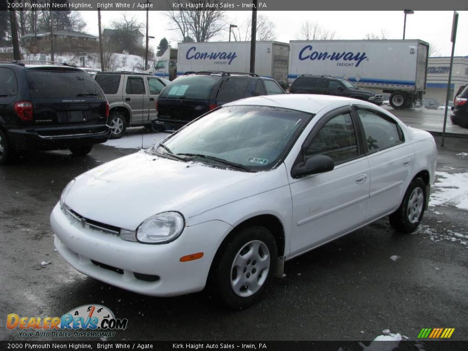 2000 Plymouth Neon Highline Bright White / Agate Photo #9