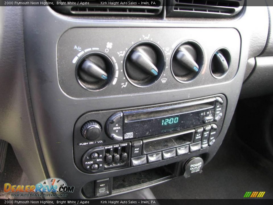 2000 Plymouth Neon Highline Bright White / Agate Photo #14