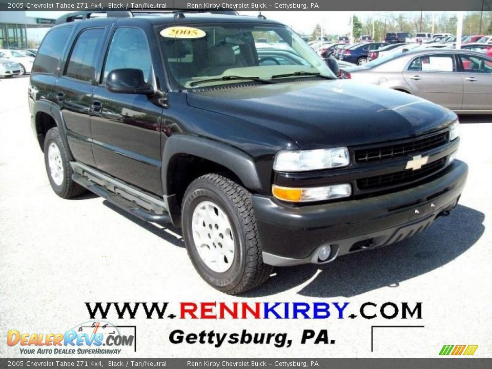 2005 Chevrolet Tahoe Z71 4x4 Black / Tan/Neutral Photo #1