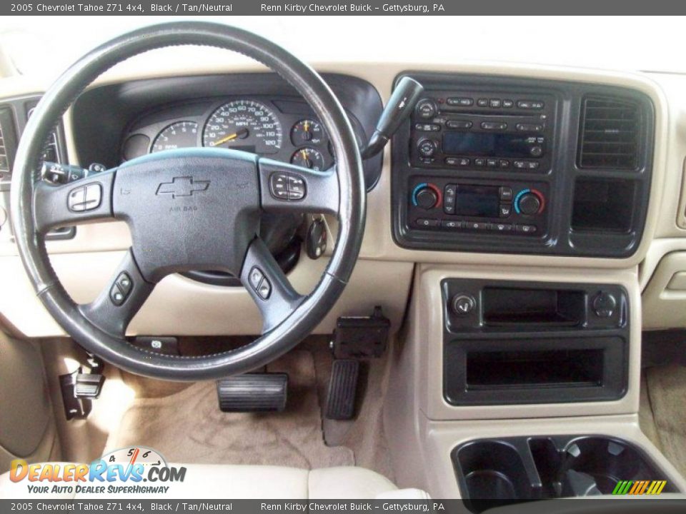 2005 Chevrolet Tahoe Z71 4x4 Black / Tan/Neutral Photo #8