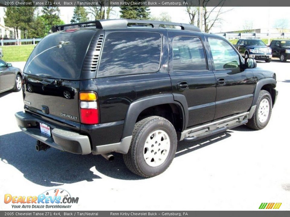 2005 Chevrolet Tahoe Z71 4x4 Black / Tan/Neutral Photo #11