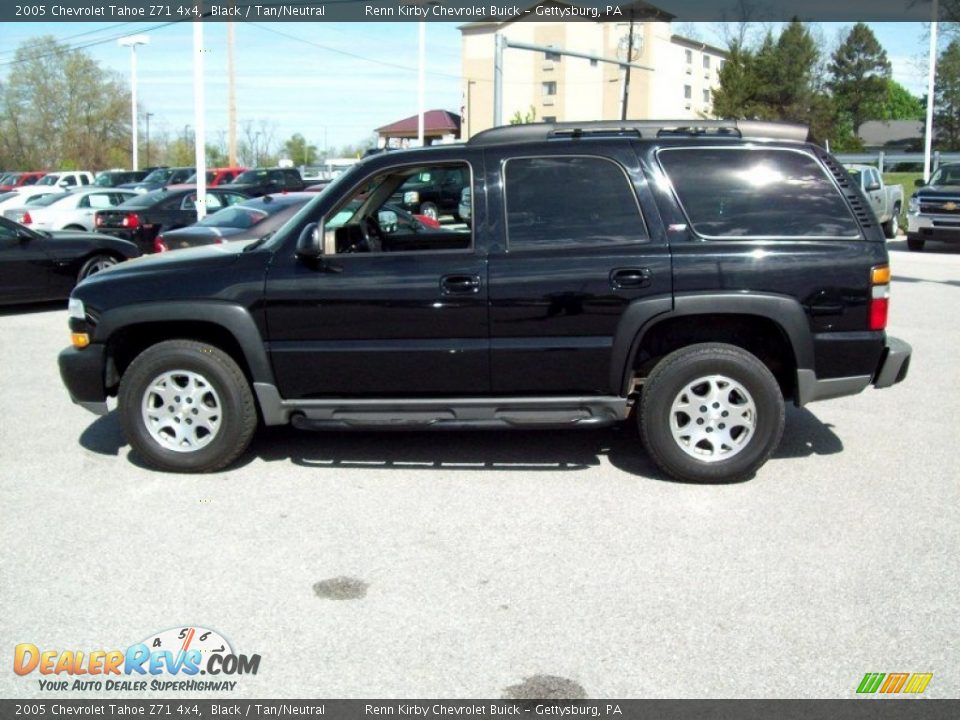 2005 Chevrolet Tahoe Z71 4x4 Black / Tan/Neutral Photo #12