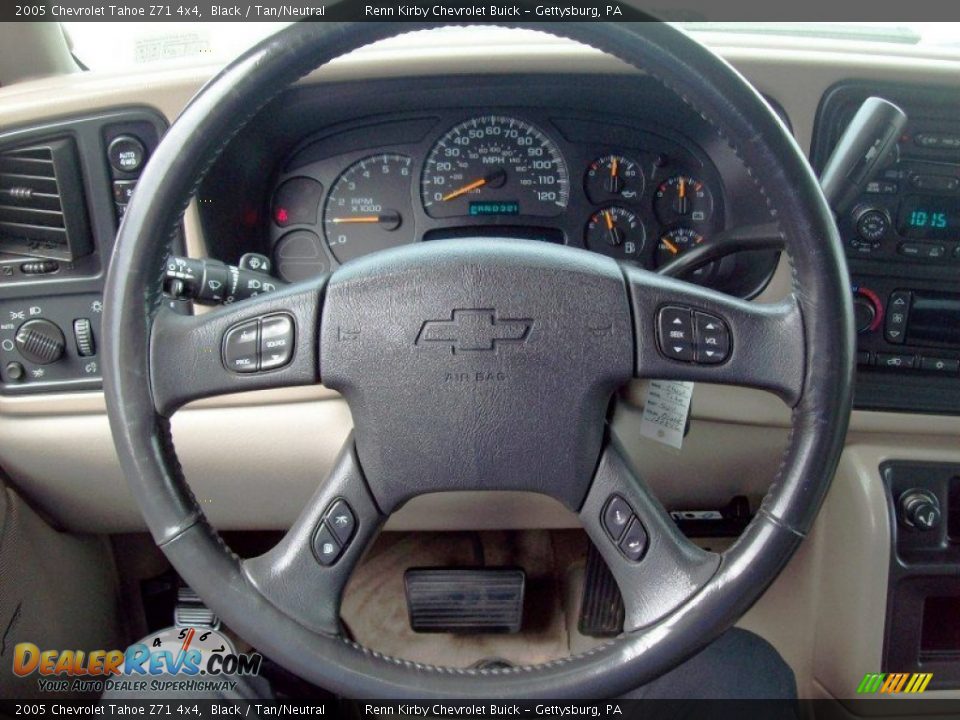 2005 Chevrolet Tahoe Z71 4x4 Black / Tan/Neutral Photo #25