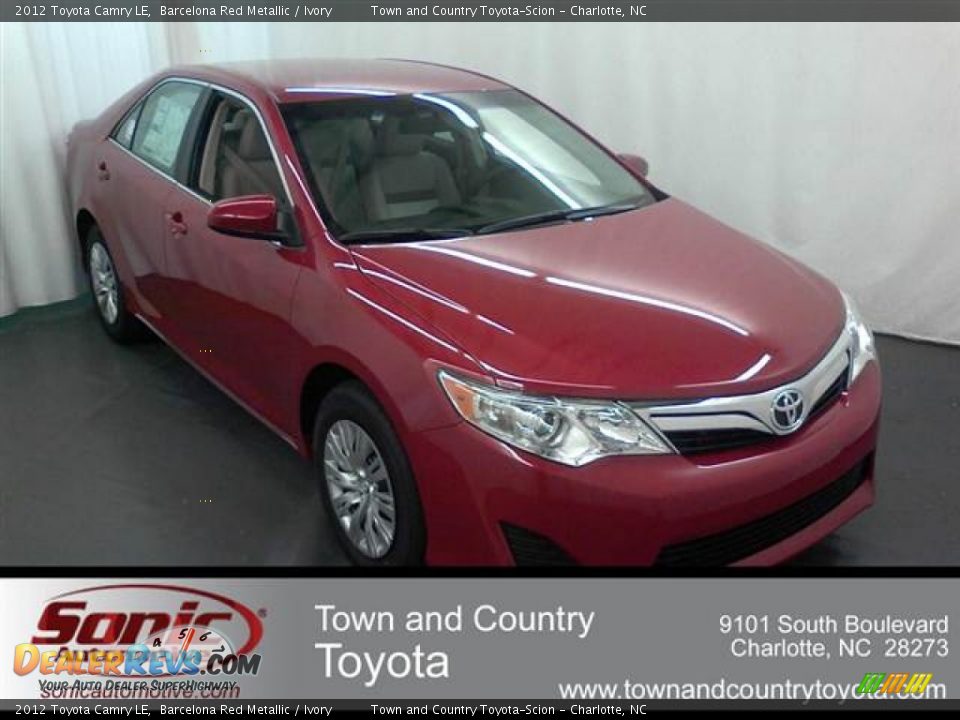 2012 Toyota Camry LE Barcelona Red Metallic / Ivory Photo #1