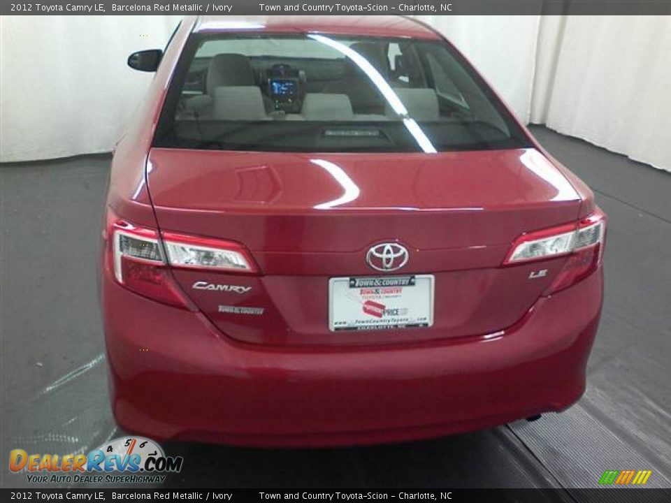 2012 Toyota Camry LE Barcelona Red Metallic / Ivory Photo #3